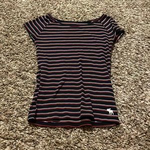 girls tight striped tee